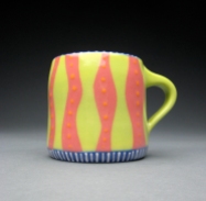 green & pink mug